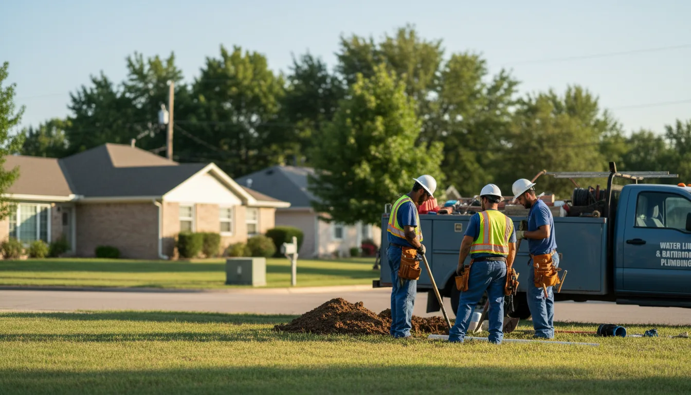 Residential water line and bathroom plumbing service in Hampshire, TN